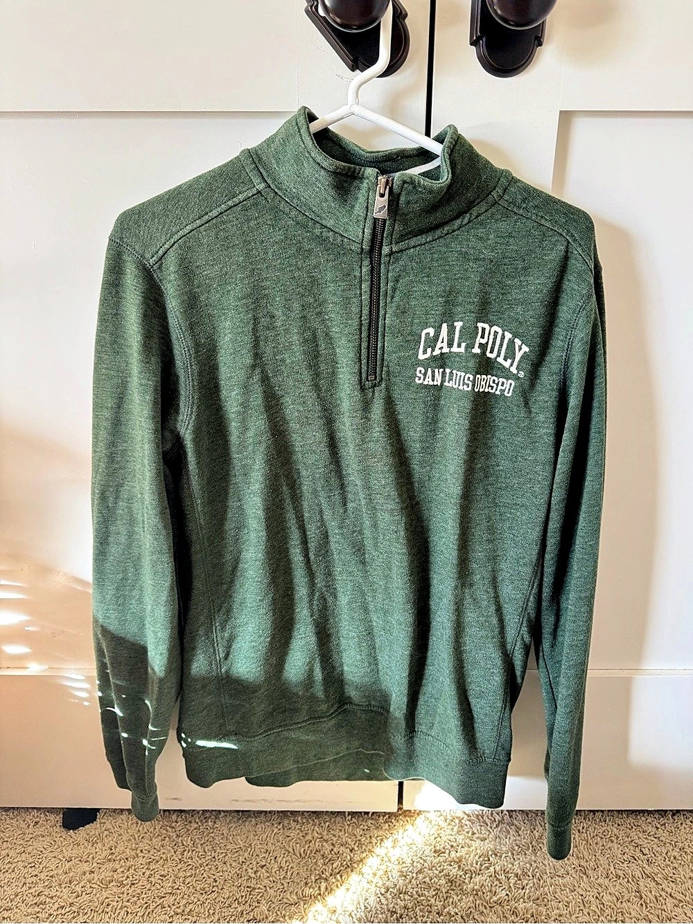 Cal Poly San Luis Obispo Timberland Small Green Quarter Zip Pullover Size Small